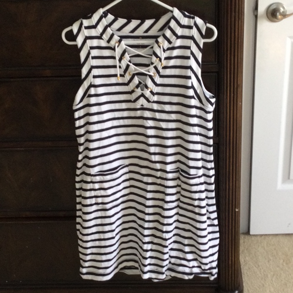 Kate Spade M Shift striped dress 100% cotton